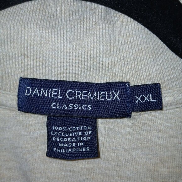 MENS DANIEL CREMIEUX 1/4 ZIP PULLOVER, OATMEAL COLOR, SIZE XXL - Picture 4 of 6